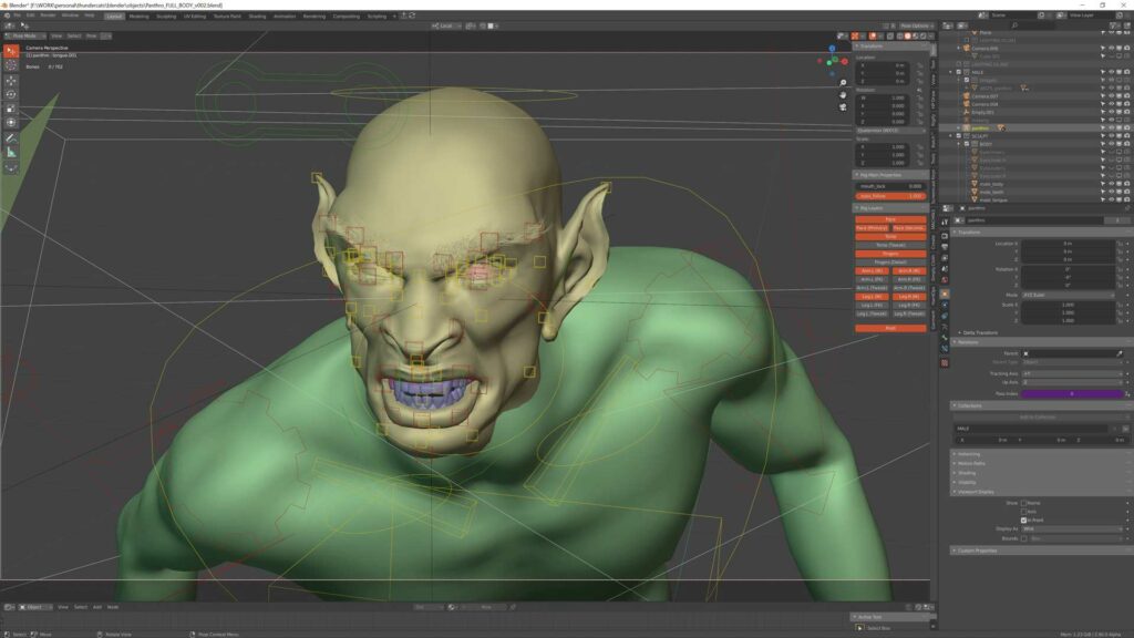 jonathan-opgenhaffen - thundercats - panthro - faces-front - Blender 3D