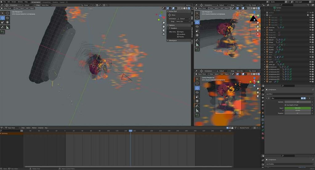 Blender 3D Grease Pencil process Workflow - 11