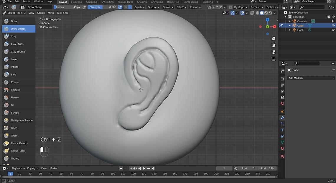 How To Sculpt An Ear In Blender 3D Blendered