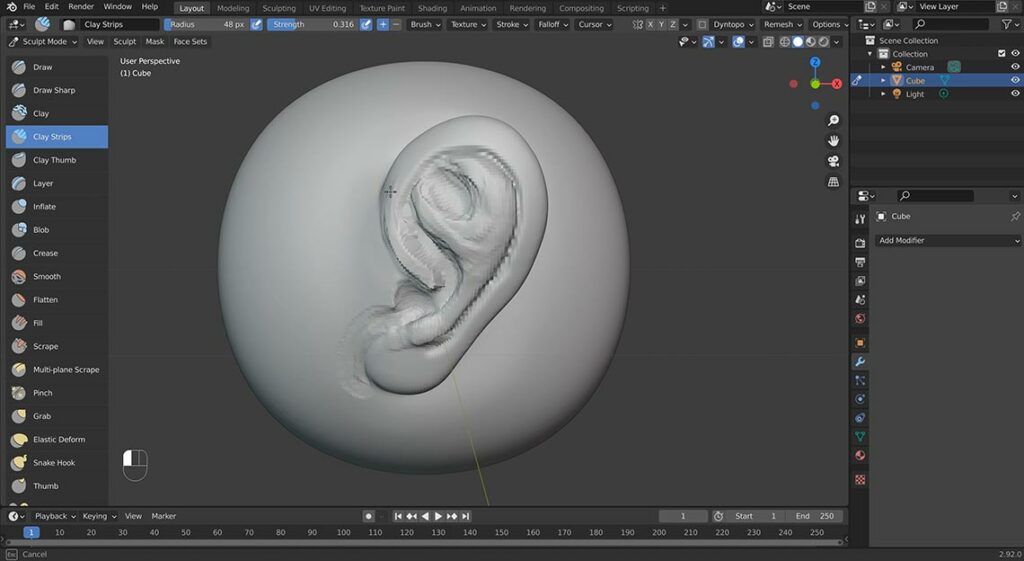 How To Sculpt An Ear In Blender - Aram Torkan