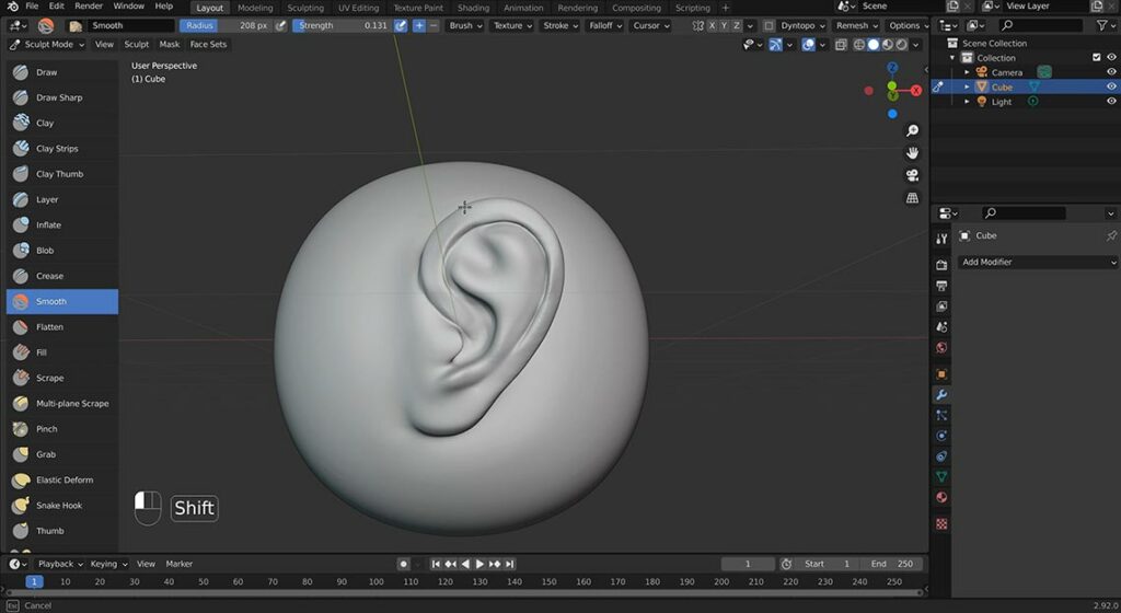 How To Sculpt An Ear In Blender - Aram Torkan