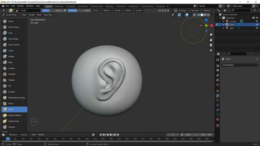 How To Sculpt An Ear In Blender - Aram Torkan