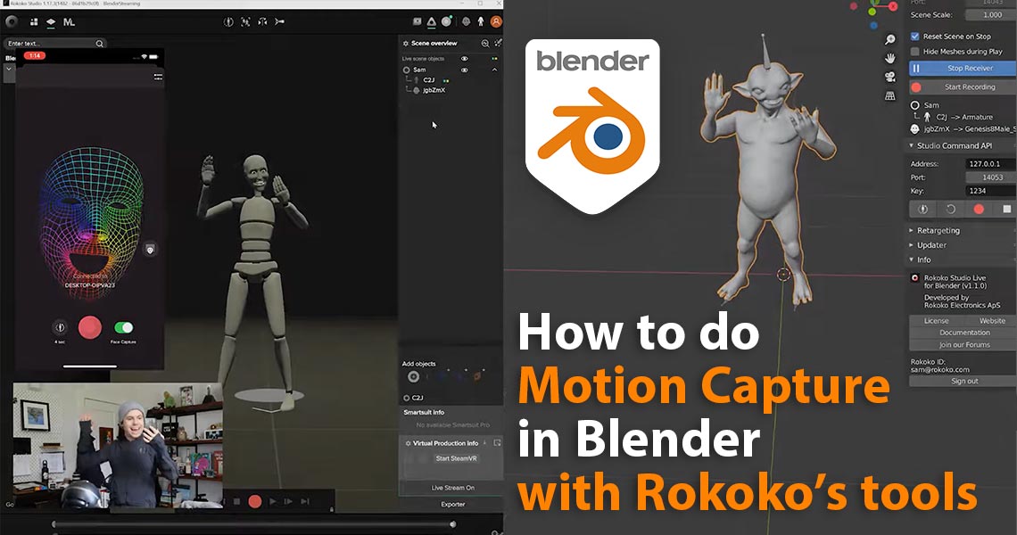 How to do Motion Capture in Blender with Rokoko's tools