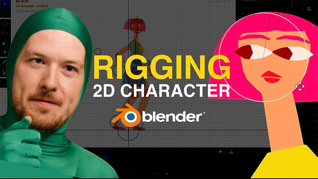 Rigging 2D Character in Blender Masterclass online by to Will Anderson