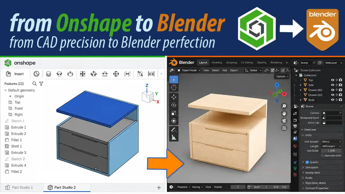realistic product visually using Onshape and Blender - From CAD to Blender perfection